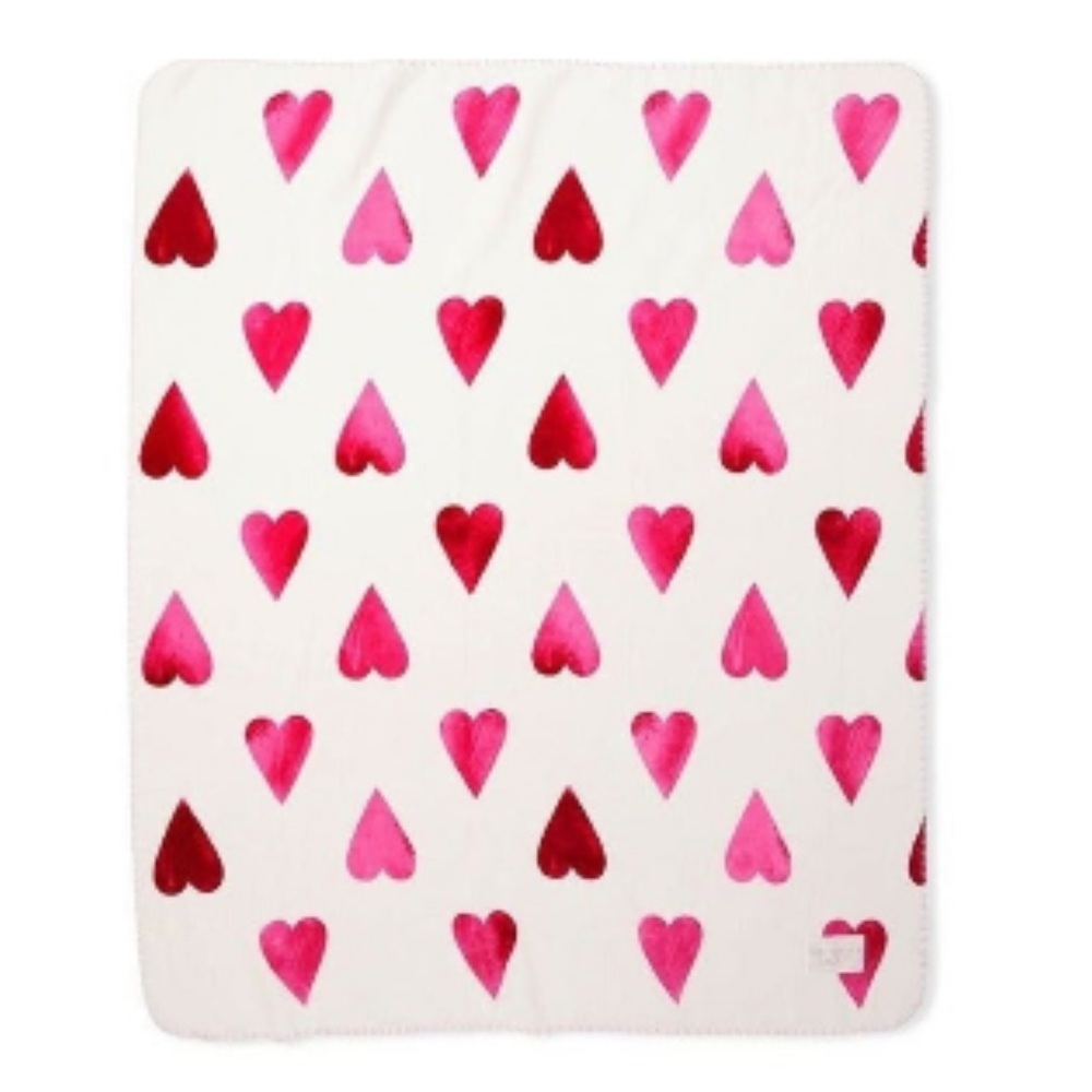 Victoria’s Secret Pink Secret Love Cozy Sherpa Graphic Heart Blanket.